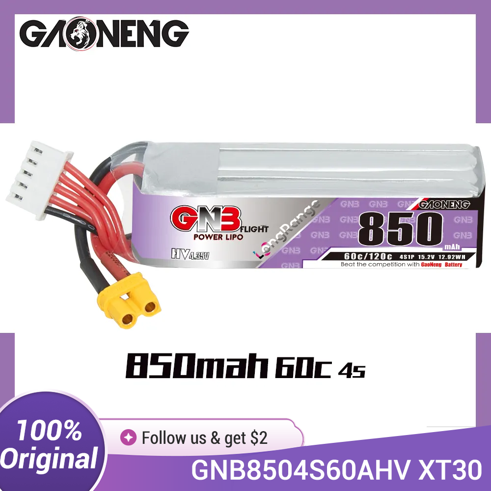Drone Battery Li-Ion - GAONENG GNB LiPo batterie 850mAh 4S