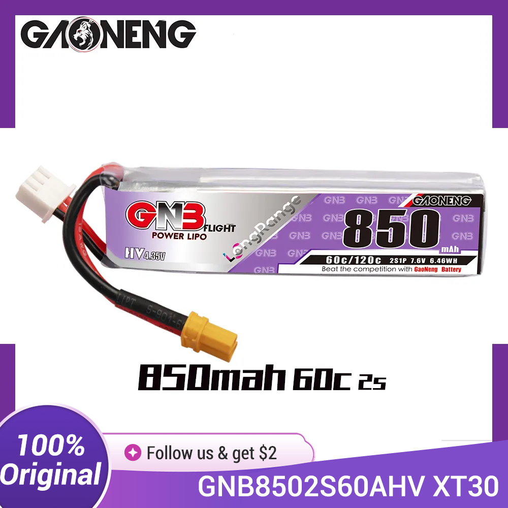 Drone Battery Li-Ion - GAONENG GNB LiPo batterie 850mAh 2S