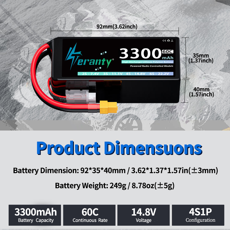 Batterie Lipo TERANTY 4S 3300m - Drone Battery 4S avis et prix