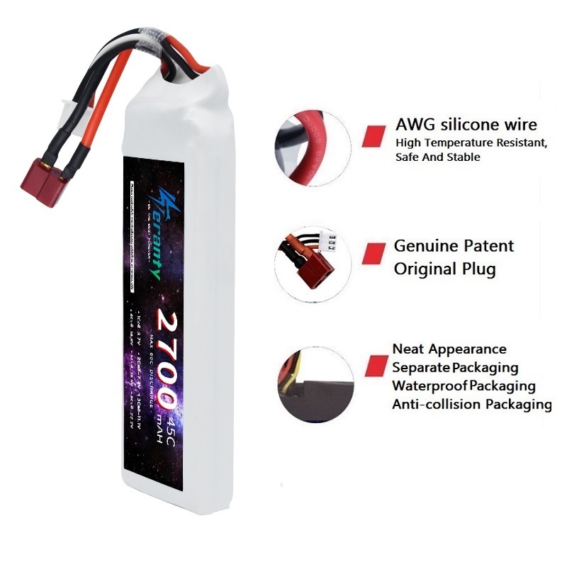 1/3 pièces 2S 7.4V Lipo batter - Drone Battery Connector avis et prix