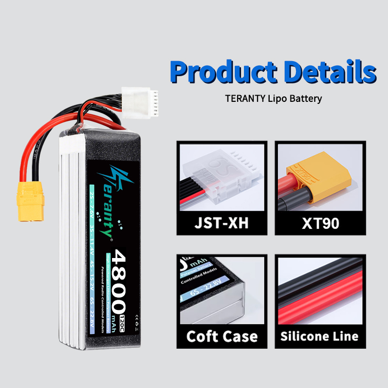 Batterie Lipo TERANTY 6S 4800m - Drone Battery Connector avis et prix