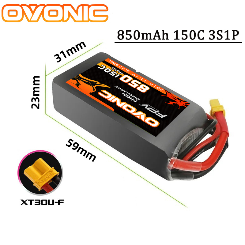 OVONIC 150C 850mAh batterie Li - Drone Battery 4S avis et prix