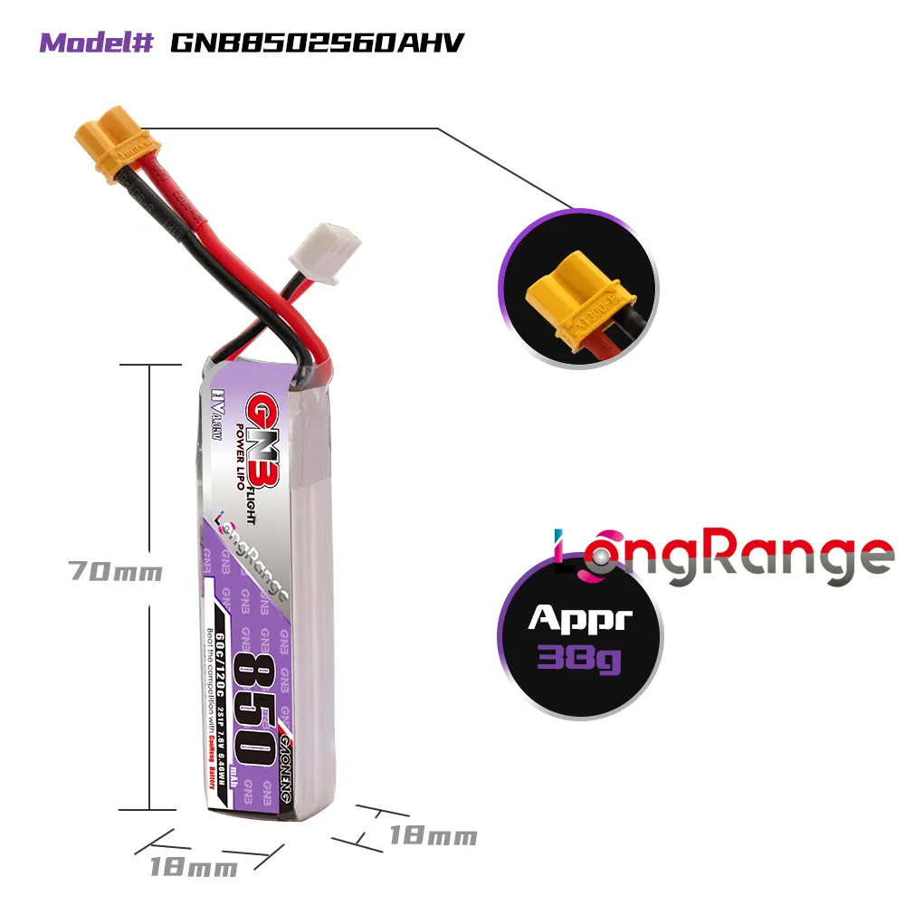 GAONENG GNB LiPo batterie 850m - Drone Battery Li-Ion avis et prix