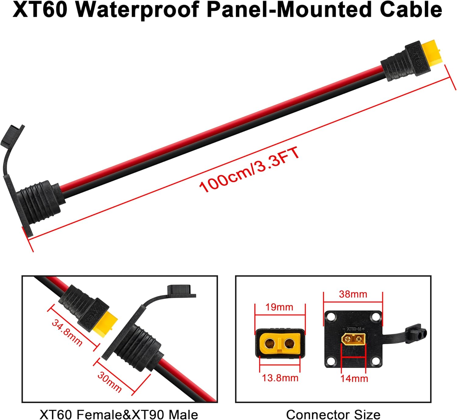 Câble de montage sur panneau J - Drone Battery Connector avis et prix